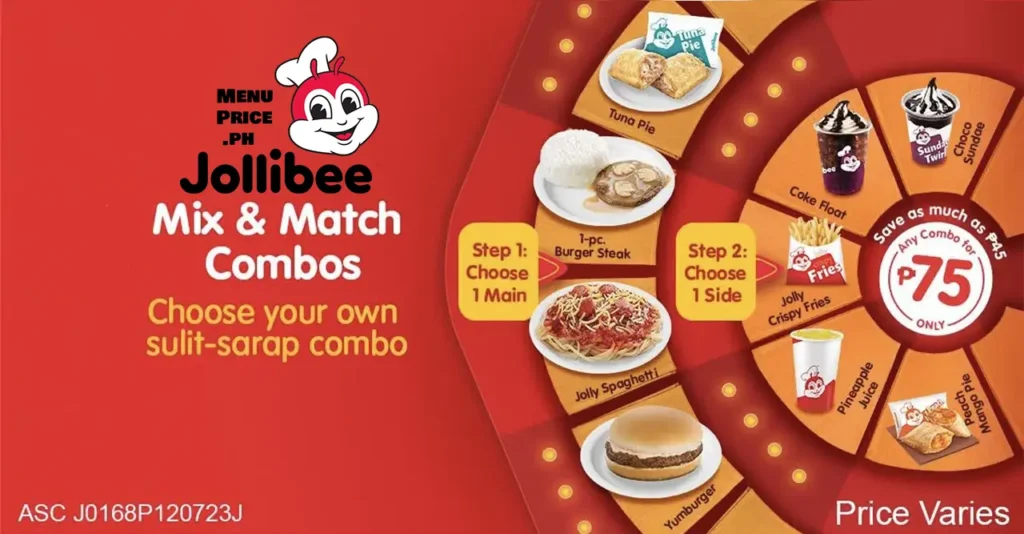 Jollibee Mix and Match Menu